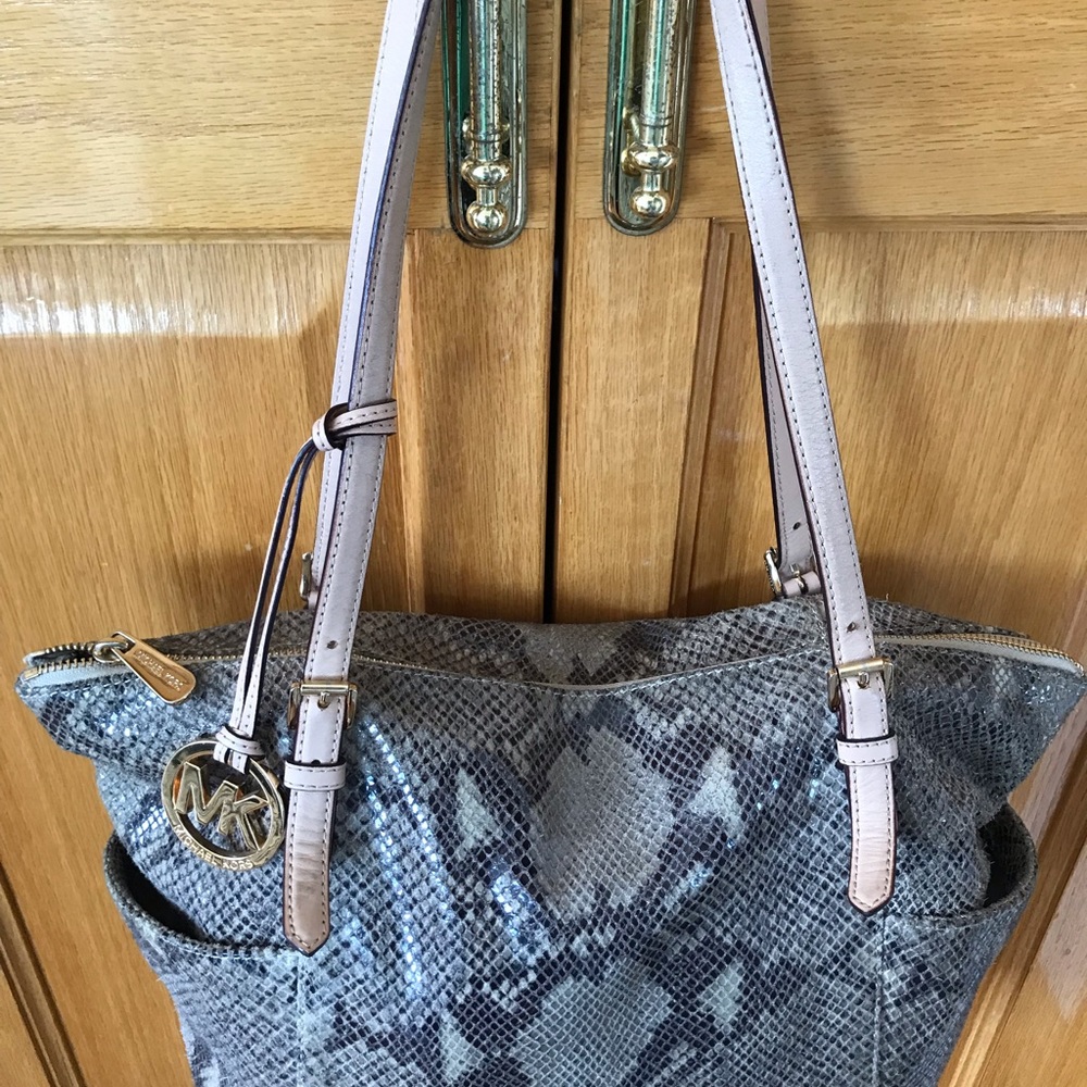Michael Kors lizard tote bag 15”x 11”